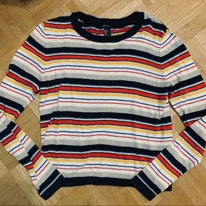forever 21 colorful primary stripe sweater top